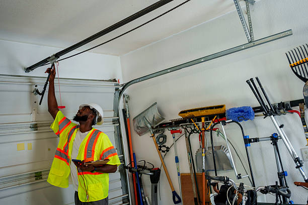 Professional Garage Door Installation technician working in New Rochelle, NY